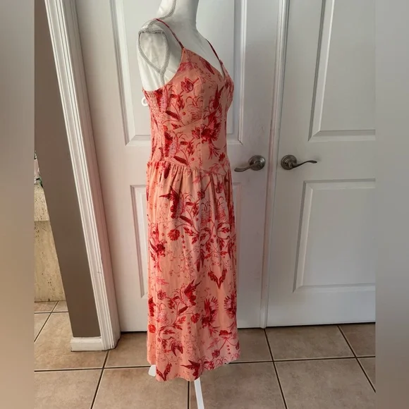 House Of Harlow 1960 Linen Blend Midi Dress - Picture 9 of 15